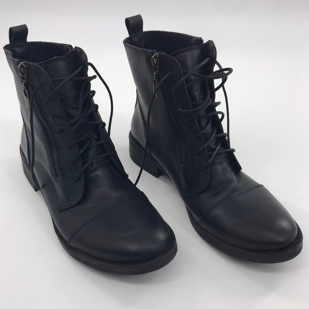 Vince Camuto Black Combat Boots